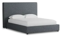 Gayton Elavation Gray 54" Upholstered Platform Bed