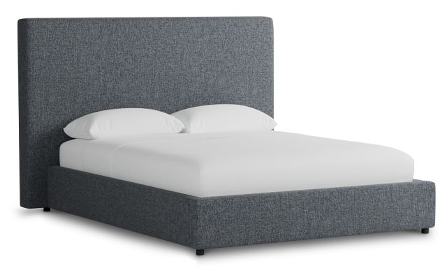 Gayton Elavation Gray 54" Upholstered Platform Bed