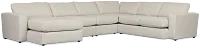 Brantley Light Beige Fabric Large Left Chaise Sectional