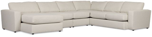Brantley Light Beige Fabric Large Left Chaise Sectional