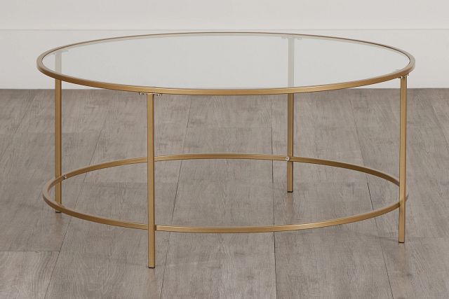 Morali Gold Round Coffee Table