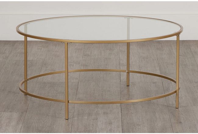 Morali Gold Round Coffee Table