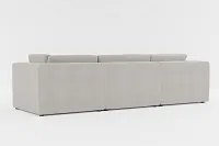 Destin Maguire Pewter Fabric 5pc Bumper Sectional