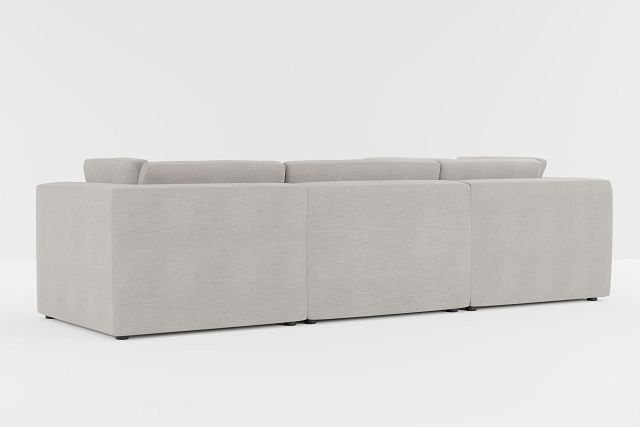 Destin Maguire Pewter Fabric 5pc Bumper Sectional