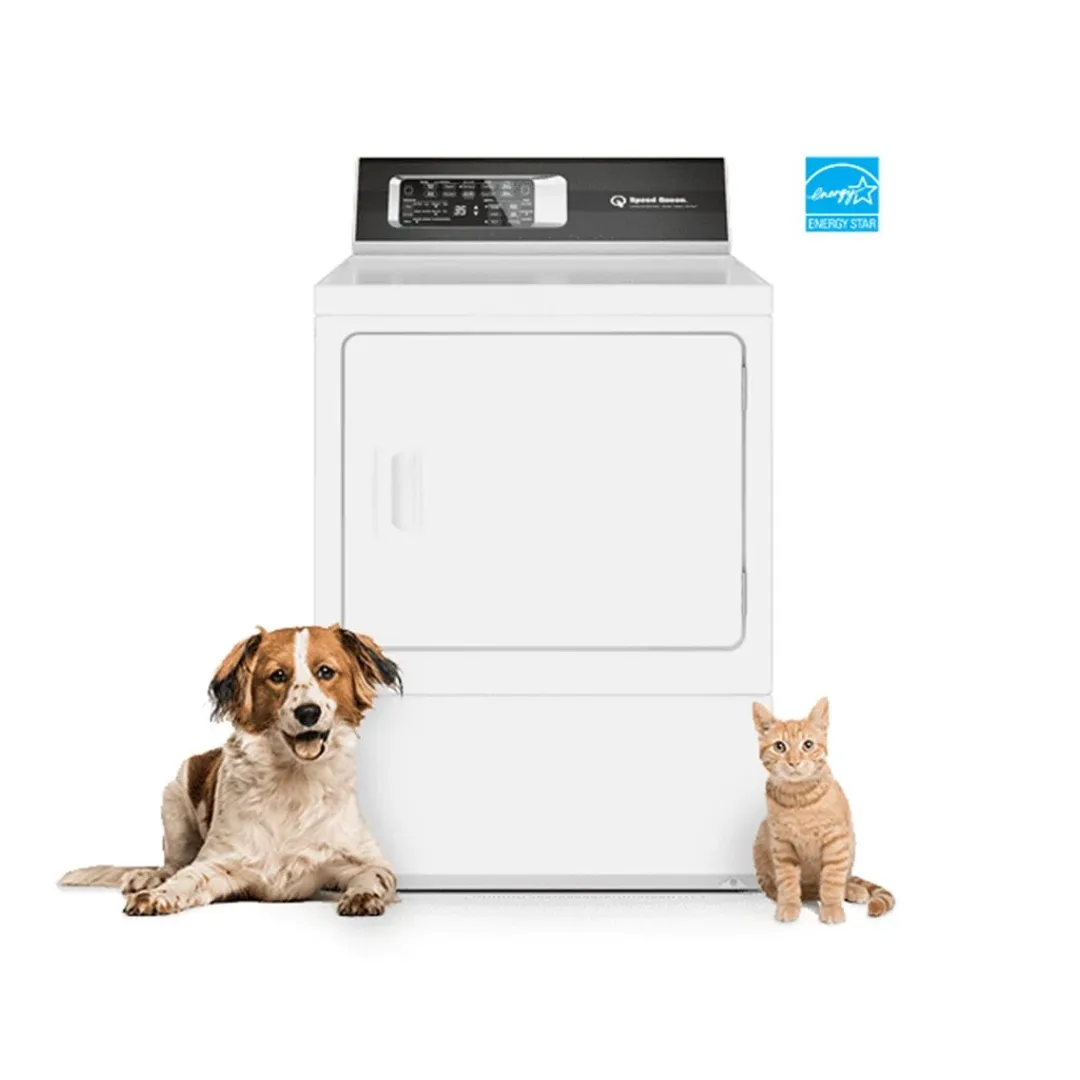 Speed Queen 7004 Series White Front Load Gas Dryer