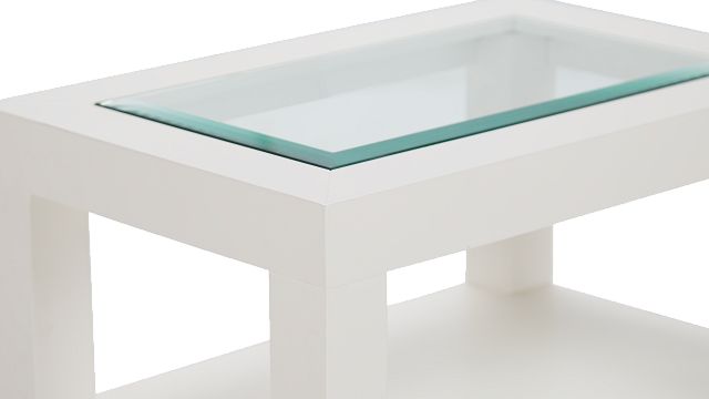 Hurley White Chairside Table