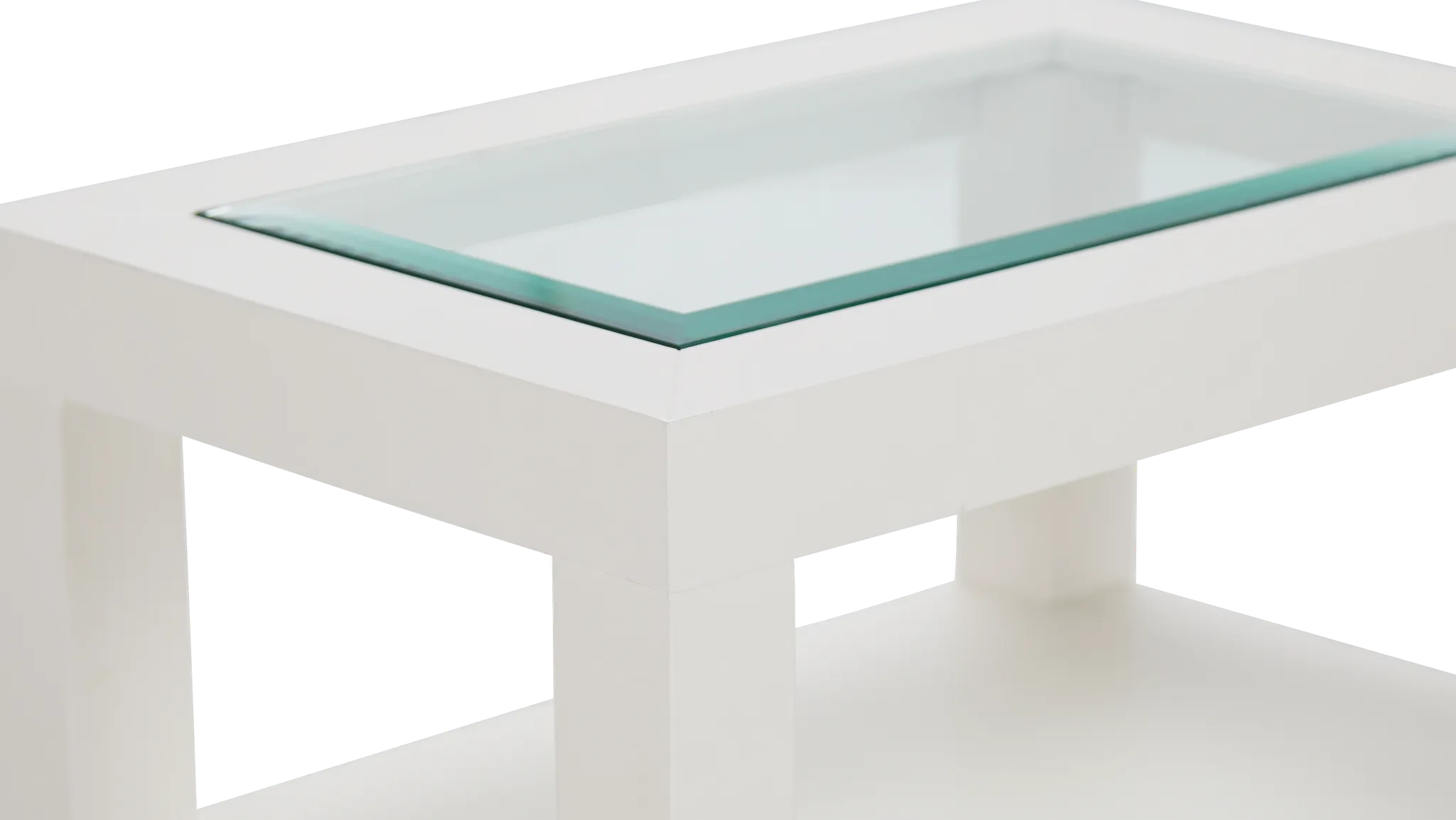 Hurley White Chairside Table