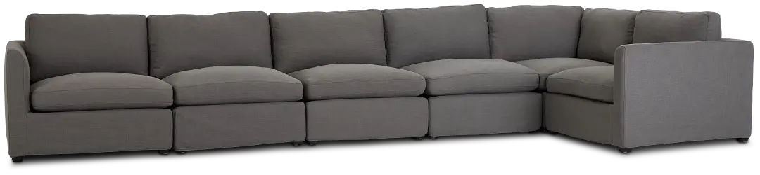 Willow Gray Fabric Large Two-arm Sectional Willow Gray Fabric Large Two-arm Sectional
