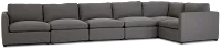 Willow Gray Fabric Large Two-arm Sectional