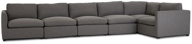 Willow Gray Fabric Large Two-arm Sectional