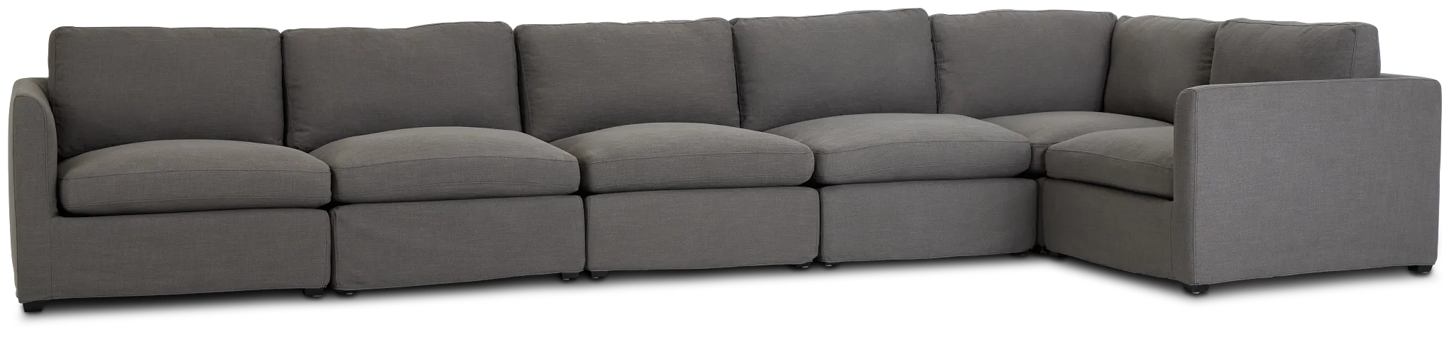 Willow Gray Fabric Large Two-arm Sectional