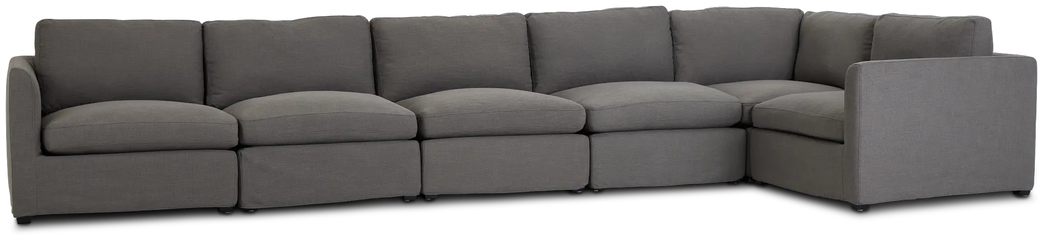 Willow Gray Fabric Large Two-arm Sectional Willow Gray Fabric Large Two-arm Sectional