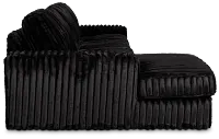 Teddy Black Fabric Small Left Chaise Sectional