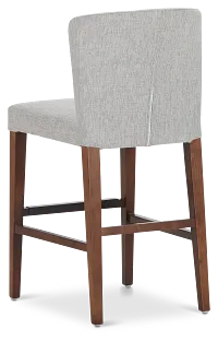 Bentley Light Gray 24" Upholstered Barstool