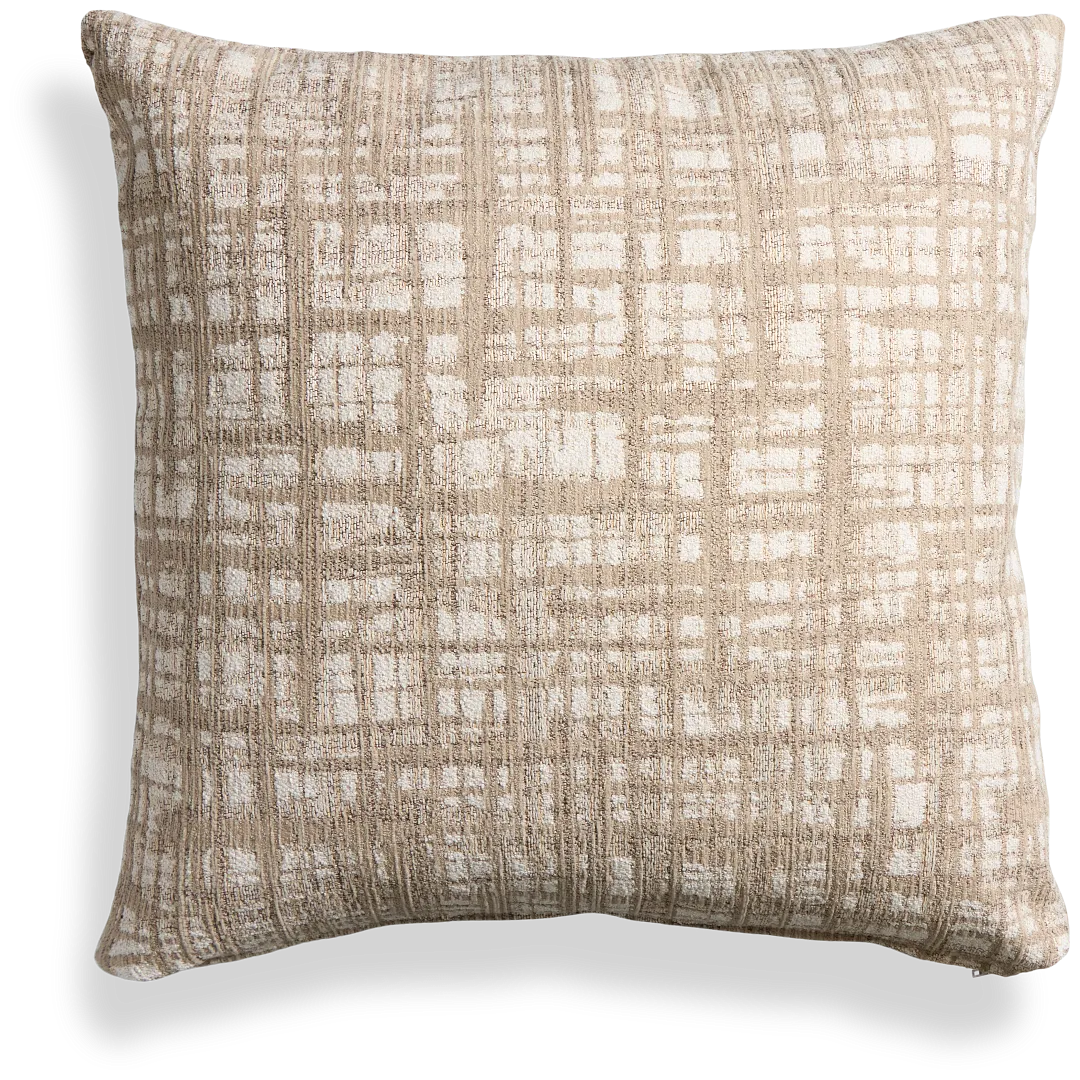 Network Beige 18" Square Accent Pillow