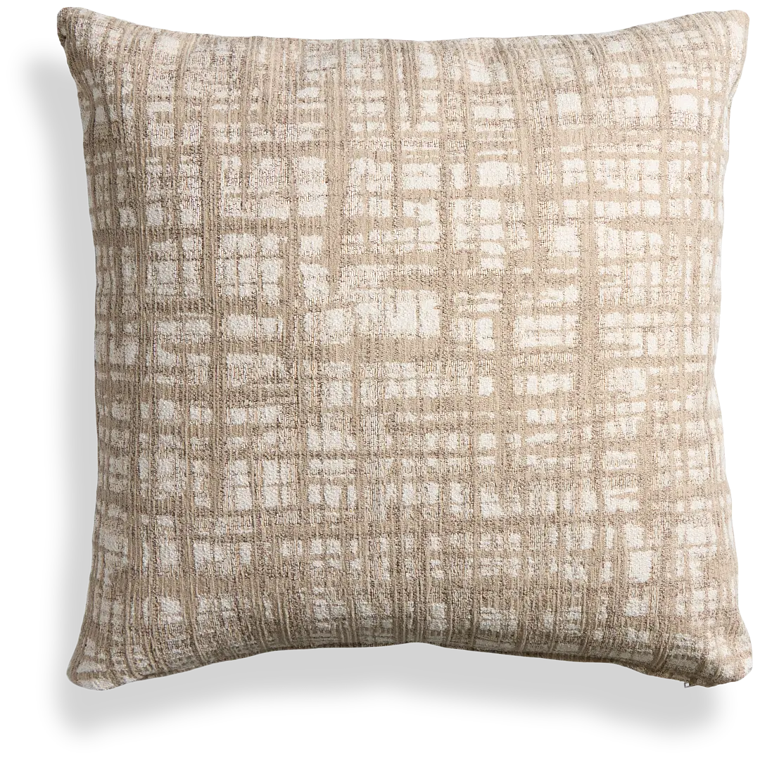 Network Beige 18" Square Accent Pillow Network Beige 18" Square Accent Pillow