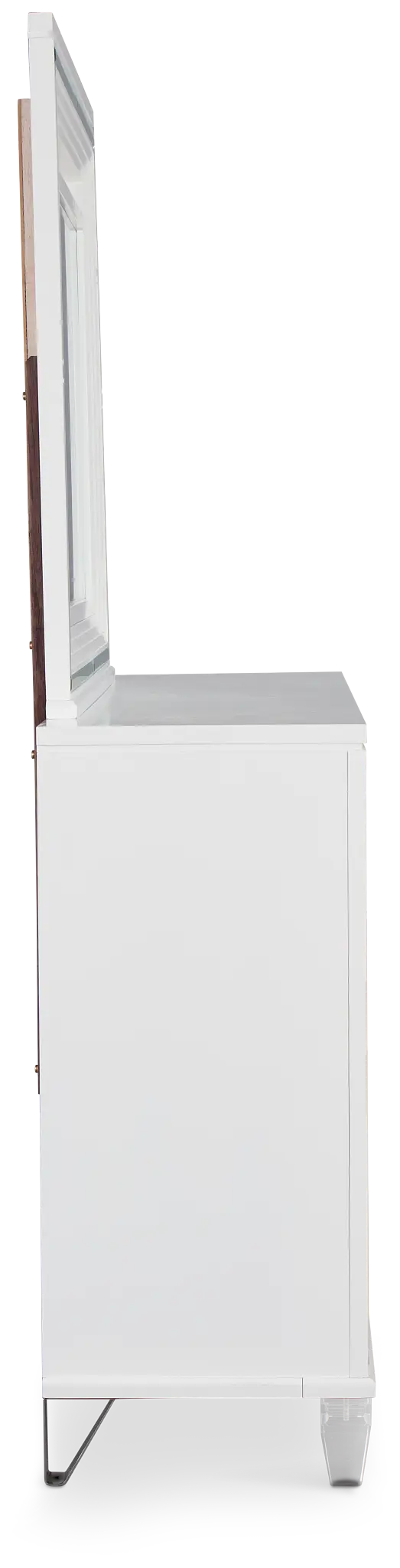 Vegas White Dresser & Mirror Vegas White Dresser & Mirror
