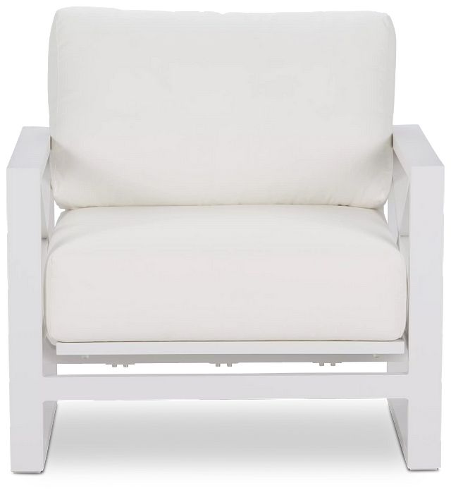 Linear White Rocking Chair