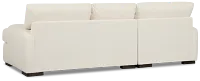 Alpha White Fabric Left Chaise Sectional