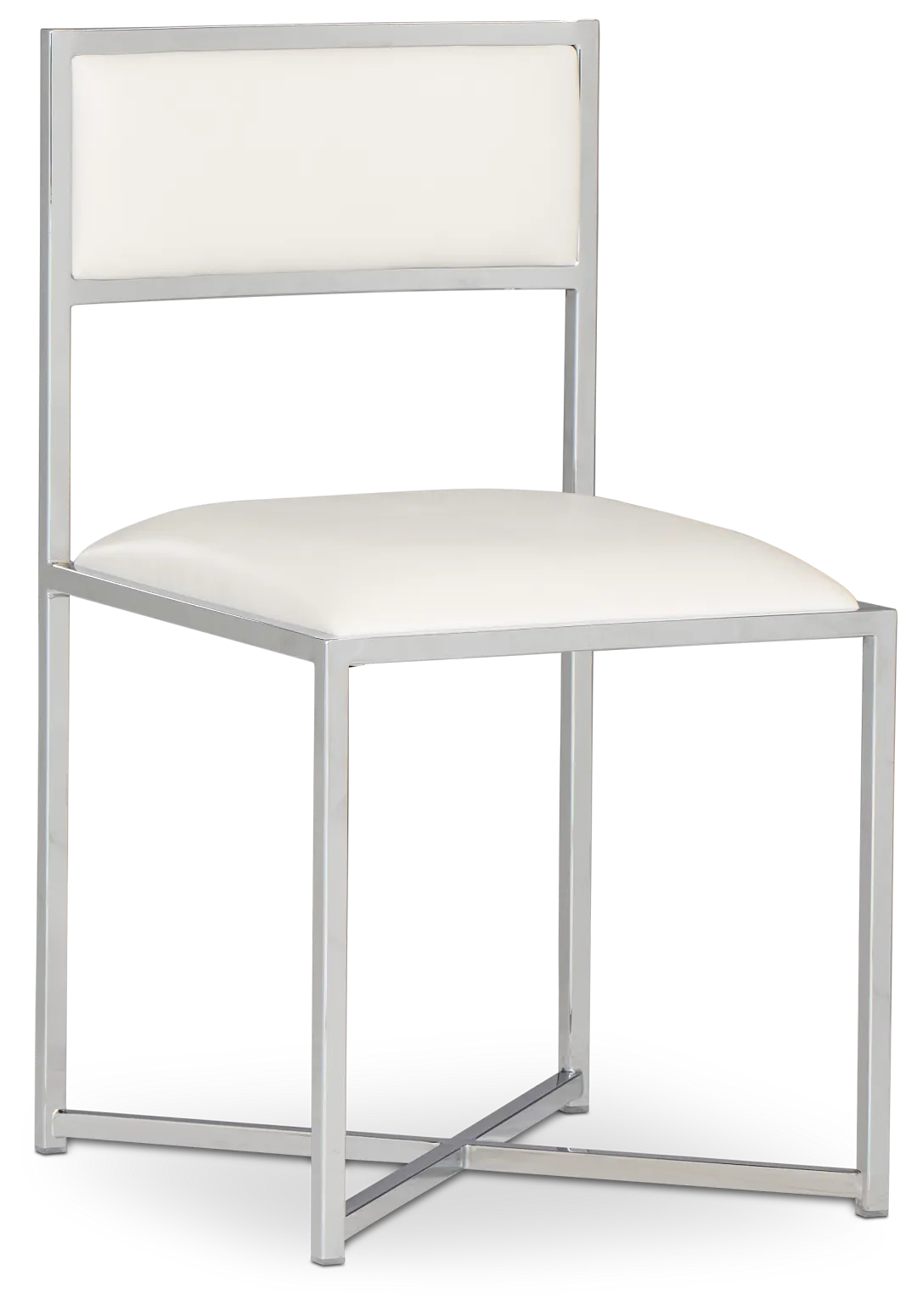 Amalfi White Stnl Steel Upholstered Side Chair