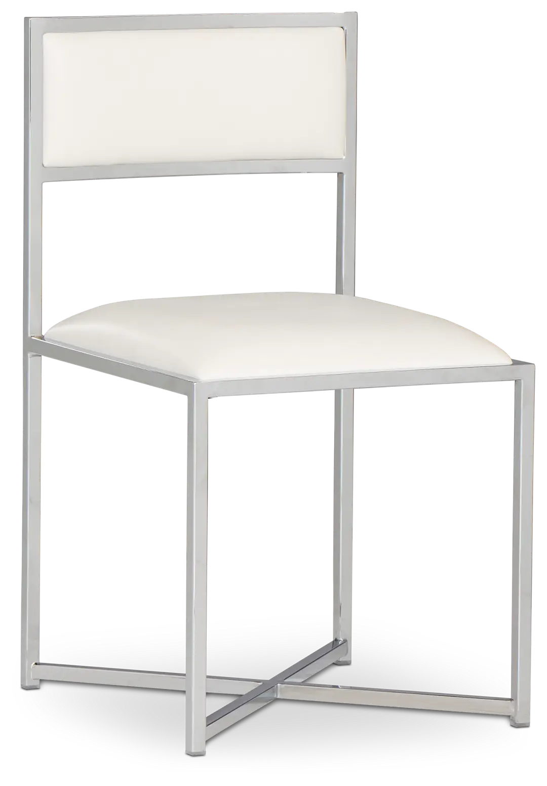 Amalfi White Stnl Steel Upholstered Side Chair Amalfi White Stnl Steel Upholstered Side Chair