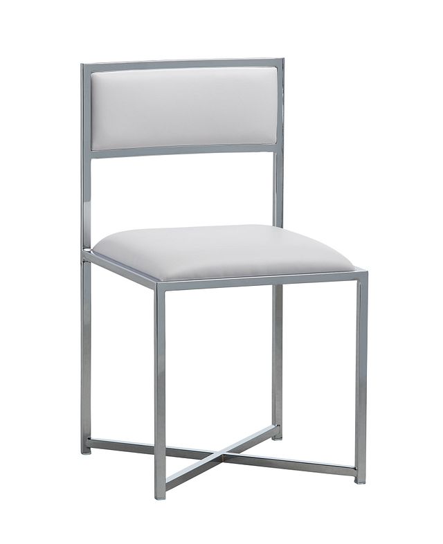 Amalfi White Stnl Steel Side Chair