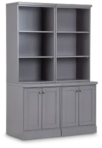 Newport Gray Door Bookcase
