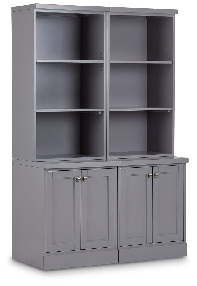 Newport Gray Door Bookcase (1)
