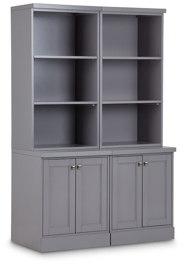 Newport Gray Door Bookcase