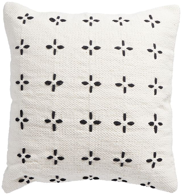 Crue White 22" Accent Pillow