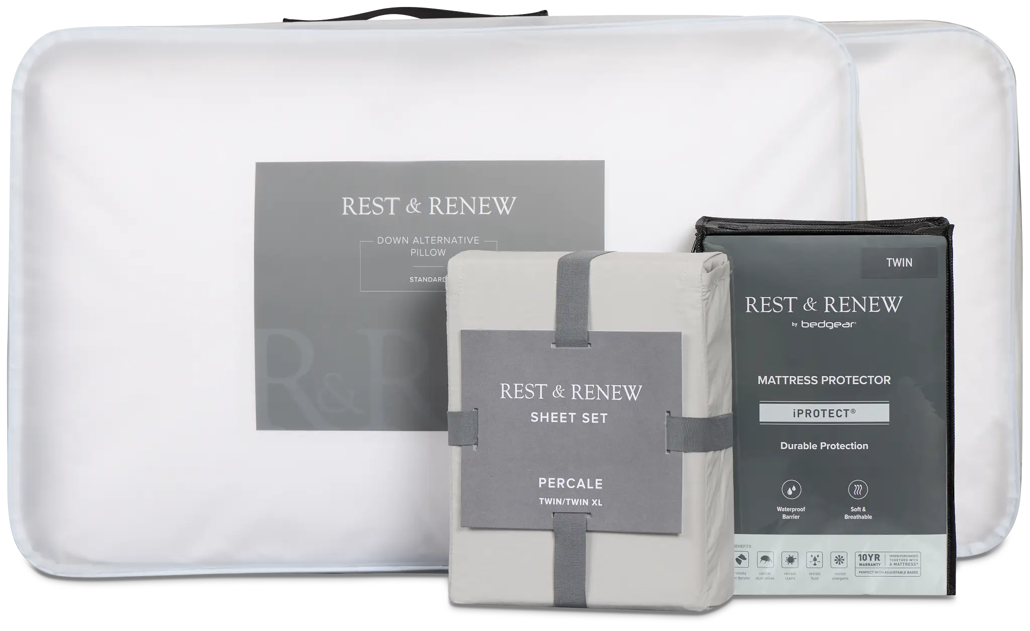 Rest & Renew Essential Gray Sleep Bundle Rest & Renew Essential Gray Sleep Bundle