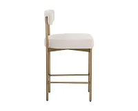 Mabel Ivory 24" Upholstered Barstool