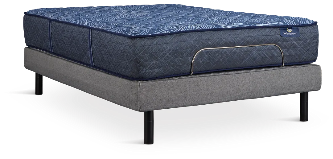 Serta Perfect Sleeper Cobalt Calm Extra Firm Motion Perfect 4 Adjustable Base Set