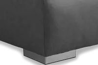 Elba Dark Gray Leather Small Dual Power Left Chaise Sectional