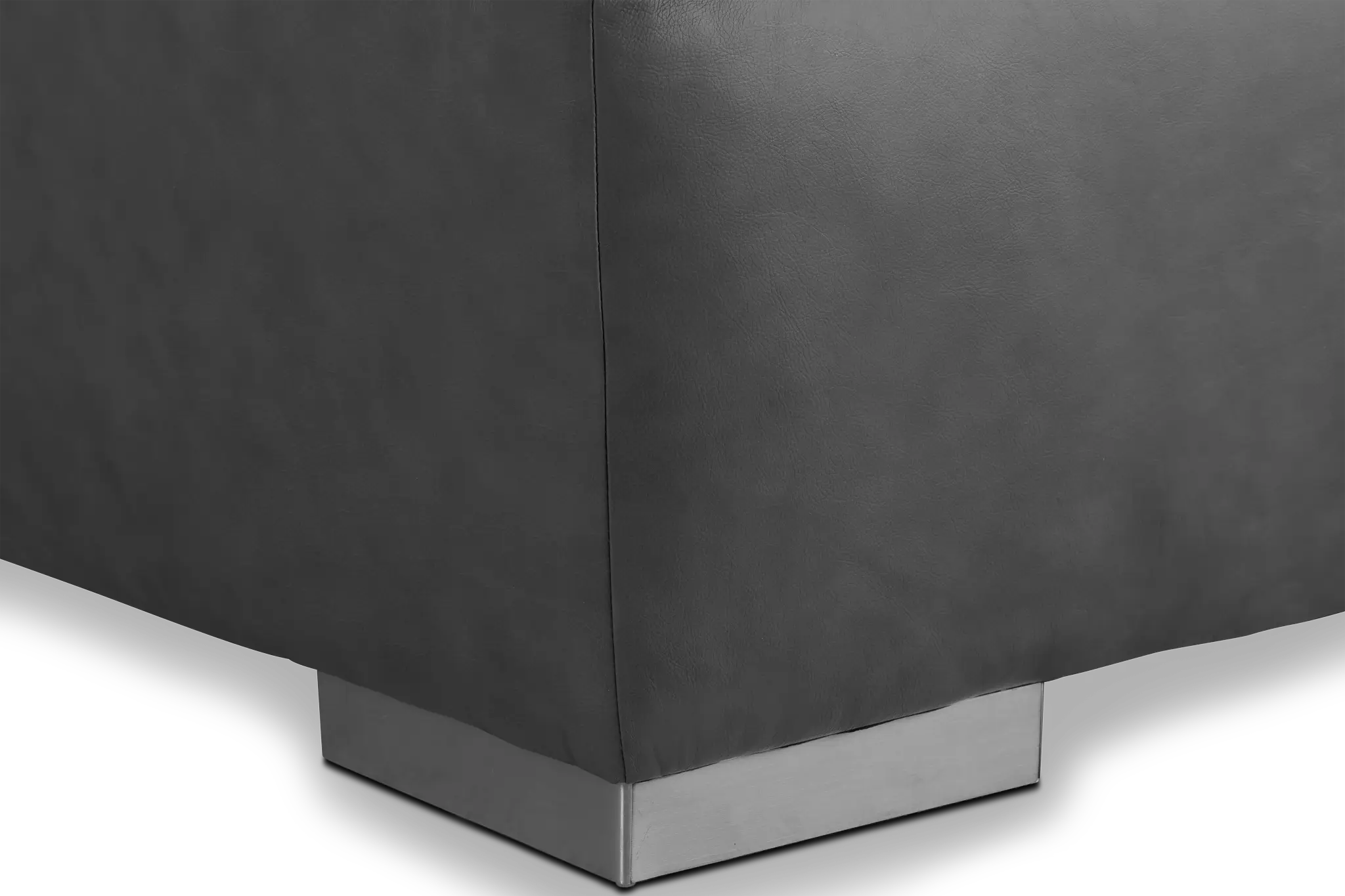 Elba Dark Gray Leather Small Dual Power Left Chaise Sectional Elba Dark Gray Leather Small Dual Power Left Chaise Sectional