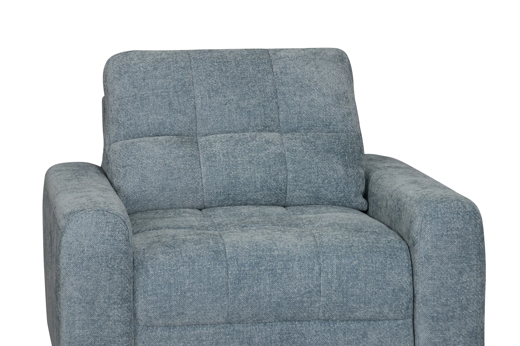 Hendrix Light Blue Fabric Power Reclining Chaise