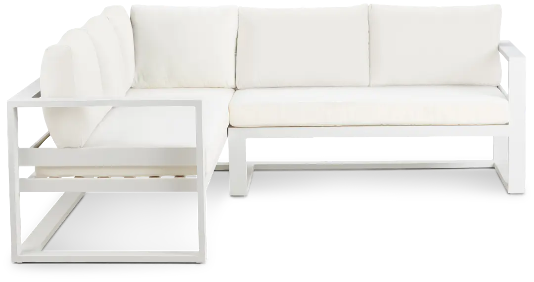 Lisbon White Aluminum Small Right Sectional Lisbon White Aluminum Small Right Sectional