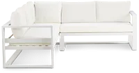 Lisbon White Aluminum Small Right Sectional