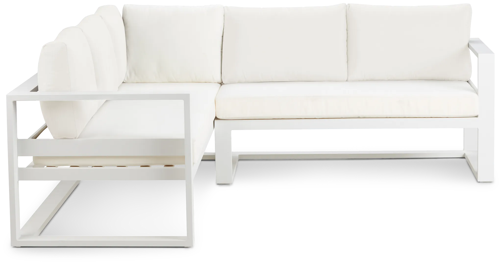 Lisbon White Aluminum Small Right Sectional