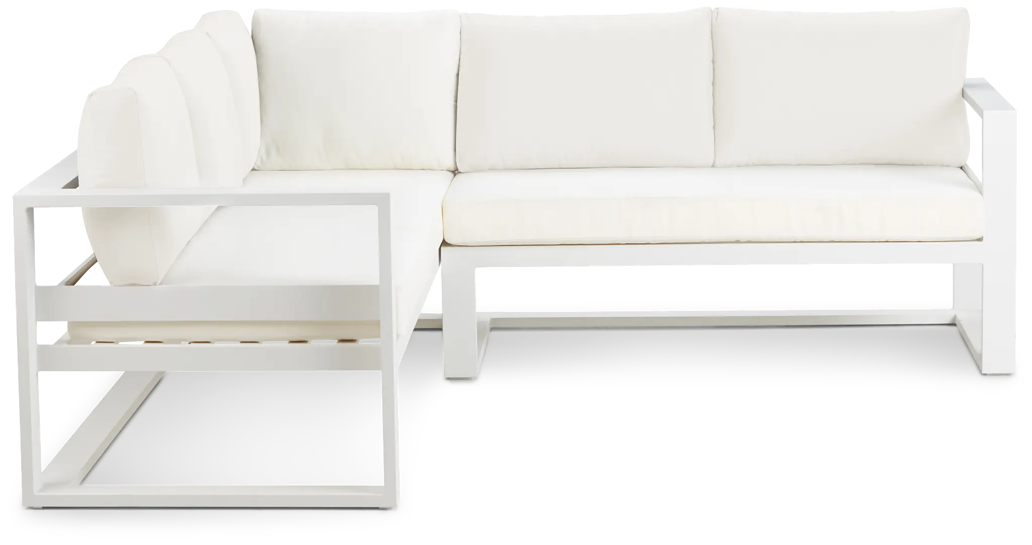Lisbon White Aluminum Small Right Sectional Lisbon White Aluminum Small Right Sectional