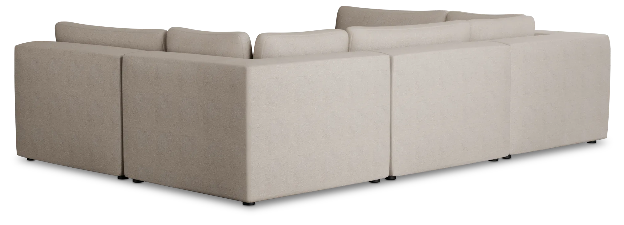 Destin Sutton Beige Fabric 6-piece Pit Sectional