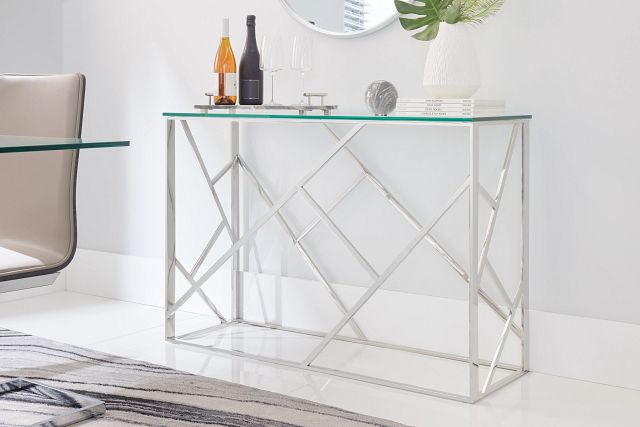 Clay Silver Console Table