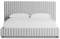 Grayton Sea Lane Dark Blue 54" Upholstered Platform Bed