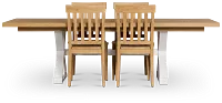 Nantucket Two-tone Rect Table & 4 Wood Chairs