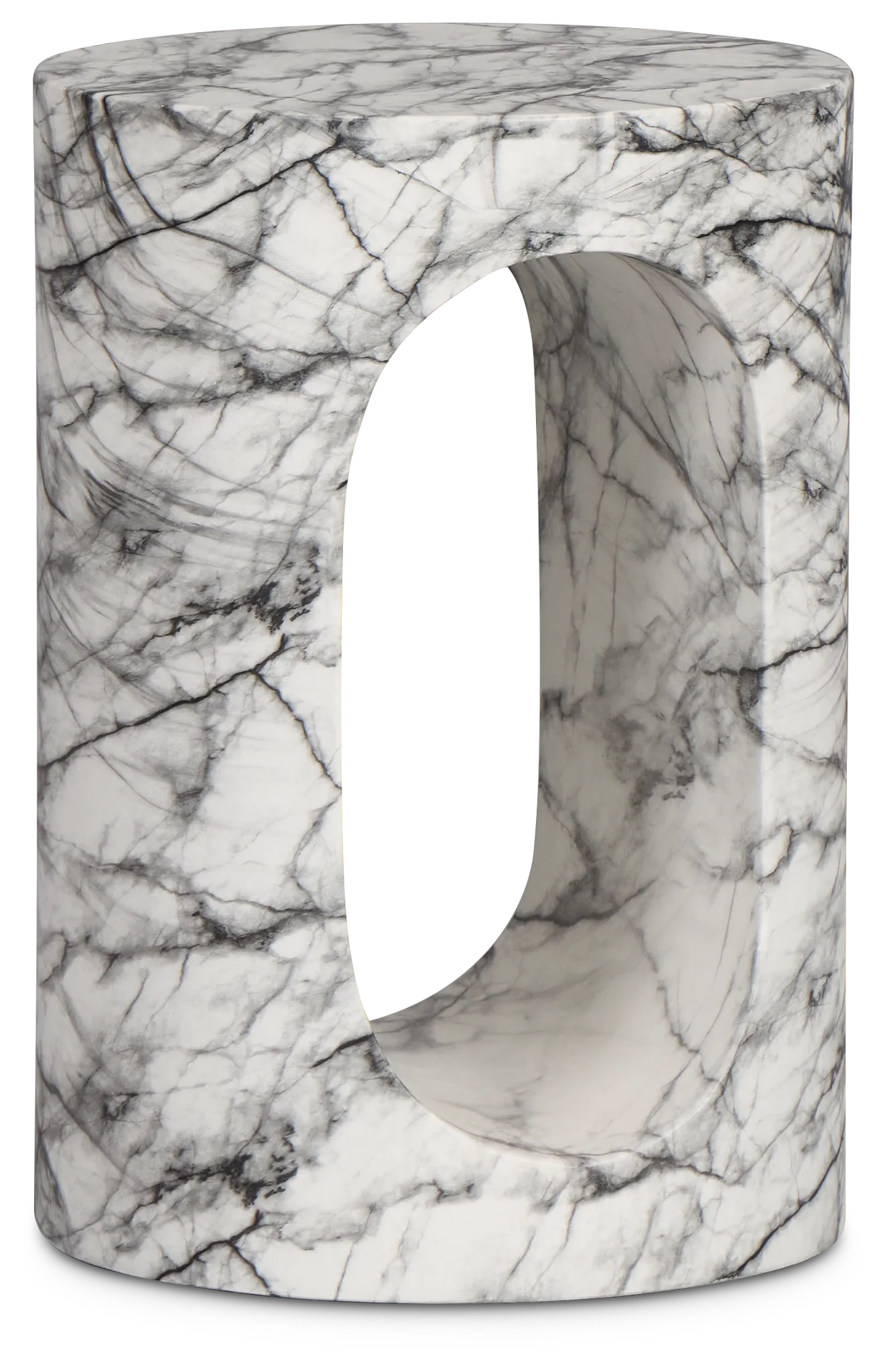 Bea Black Round End Table