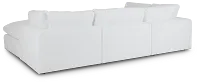 Grant White Fabric 5pc Bumper Sectional