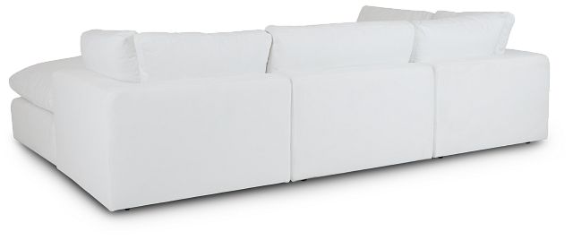 Grant White Fabric 5pc Bumper Sectional