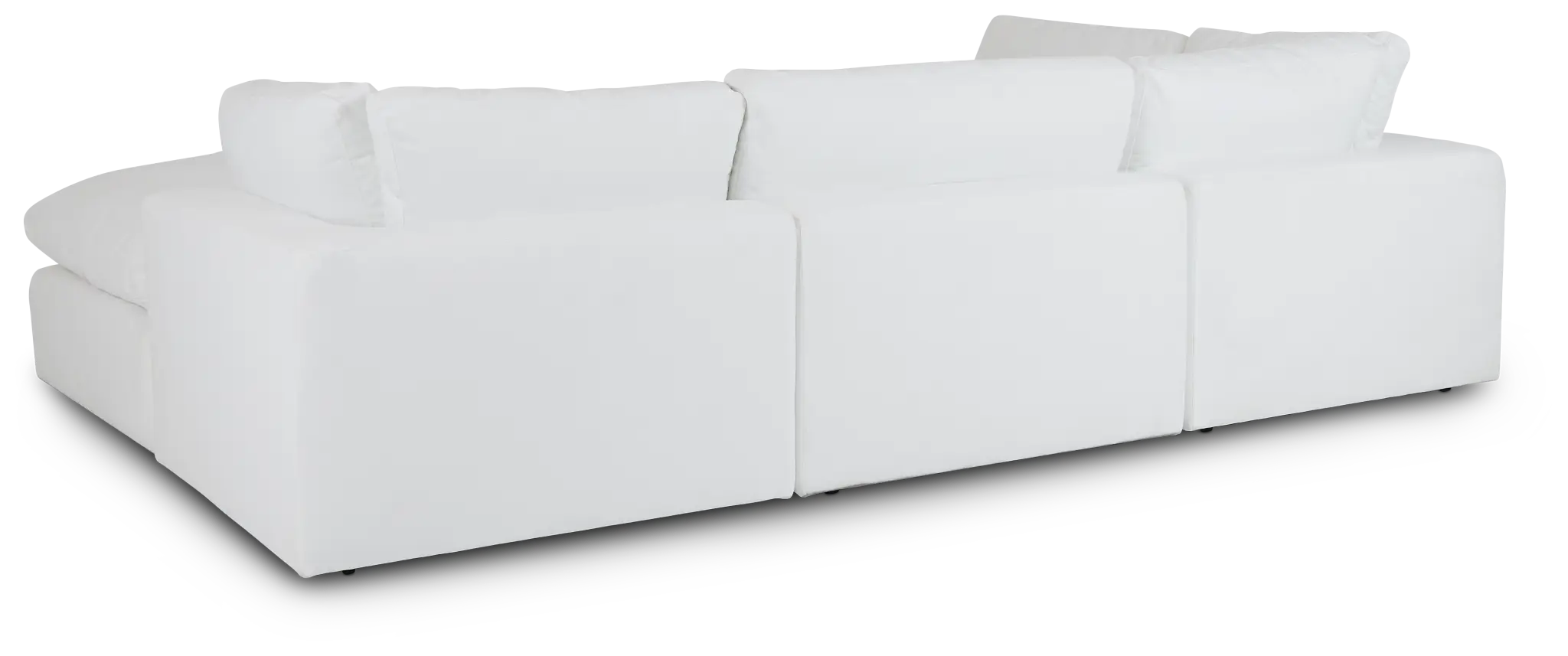 Grant White Fabric 5pc Bumper Sectional Grant White Fabric 5pc Bumper Sectional