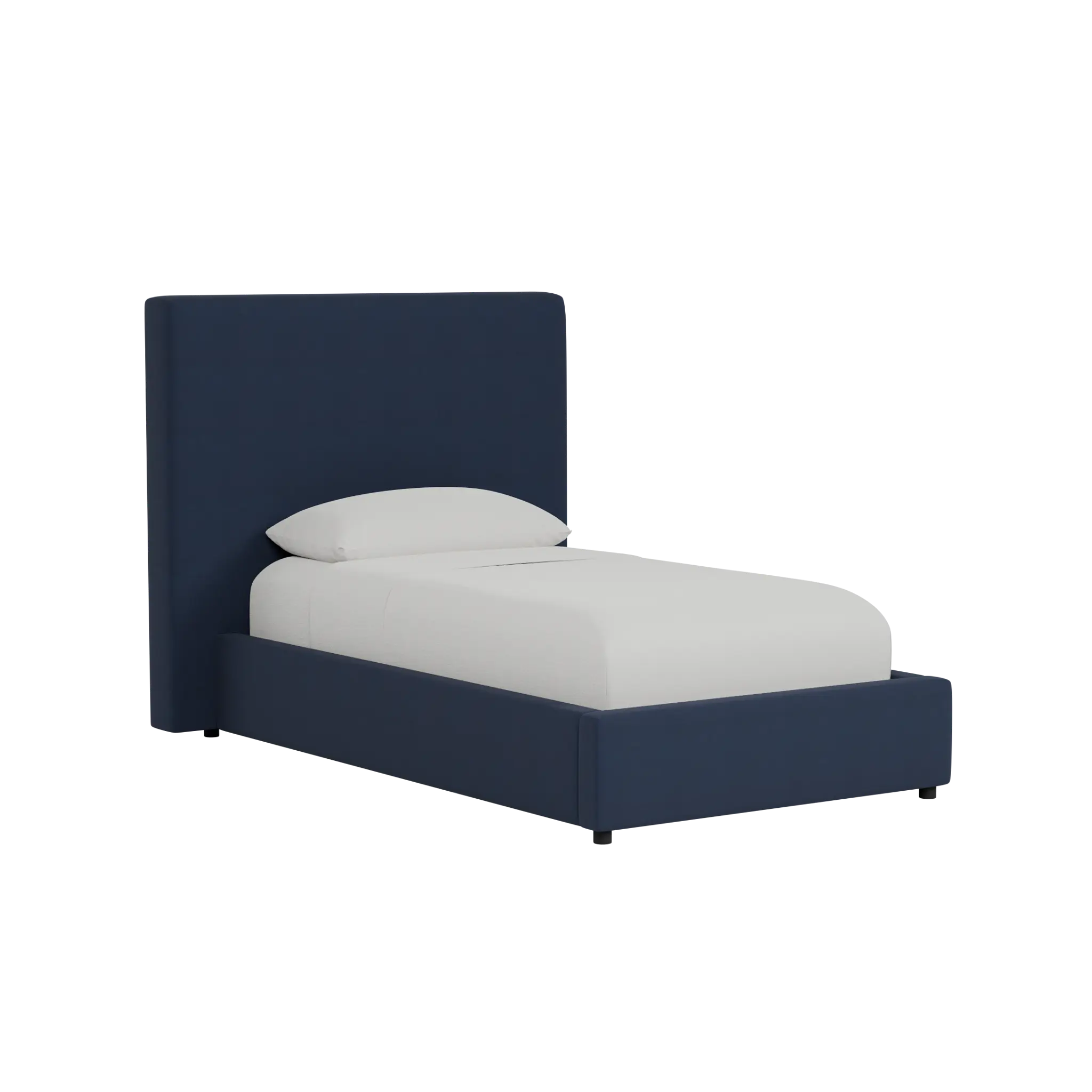 Grayton Joya Dark Blue 54" Upholstered Platform Bed Grayton Joya Dark Blue 54" Upholstered Platform Bed