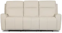 Sterling Ivory Lthr/vinyl Power Reclining Sofa